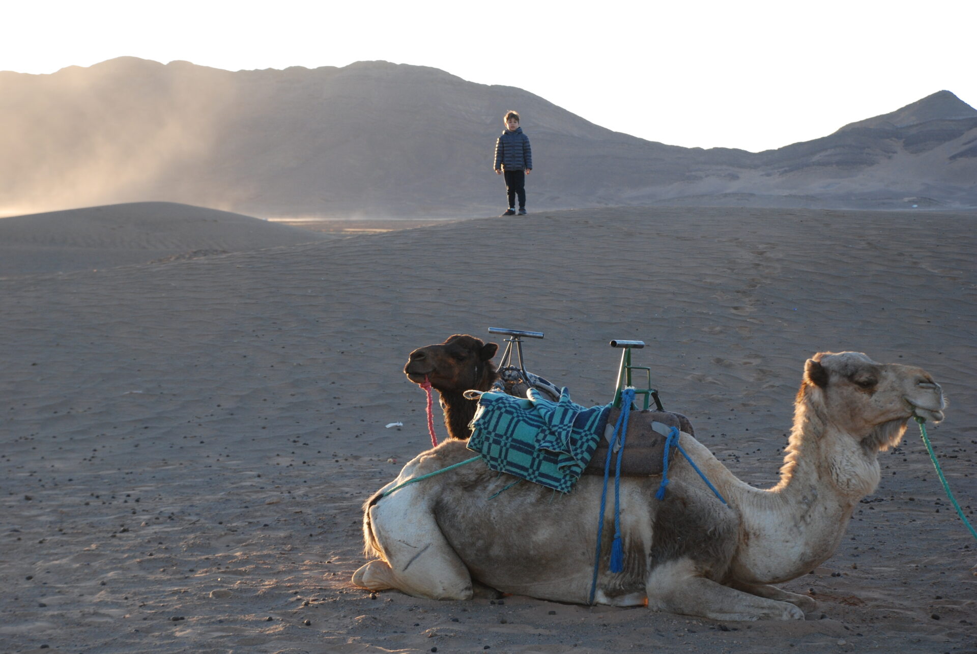 Notte nel deserto di Zagora con un bambino